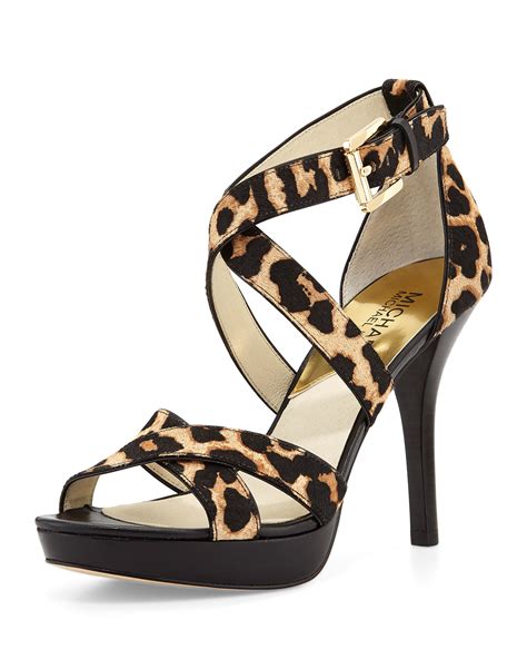 michael kors leopard print sandals|Michael Kors leopard flats.